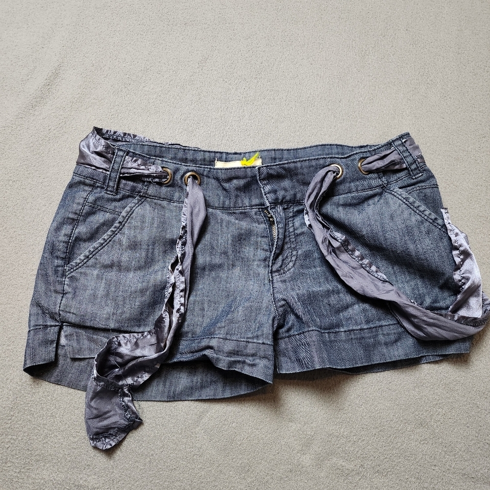 Ci Sono Women's Shorts With Ribbon Belt Large Y2k Style